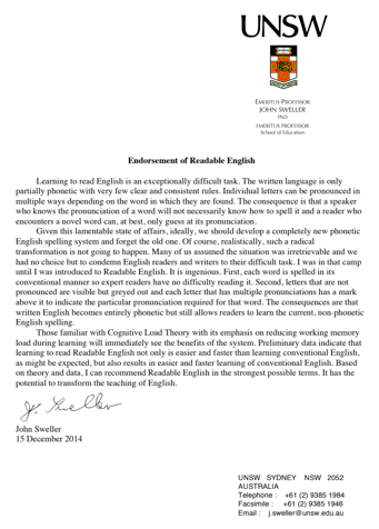 Sweller Endorsement