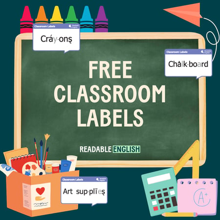 Free Classroom labels