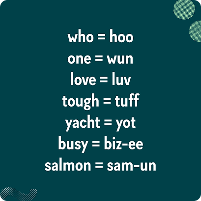 tricky words curved corner