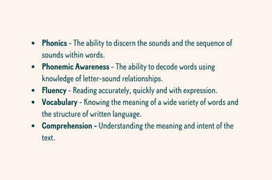 Five key reading skills